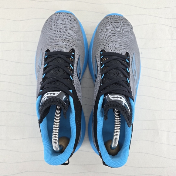 Saucony Womens Kinvara 14 Gray Blue Black Running Sneakers Shoes S10823-60 Sz 9 - Picture 6 of 12